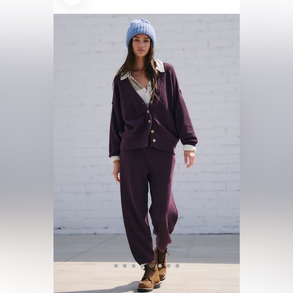 Free People Hailee sweater cardigan set